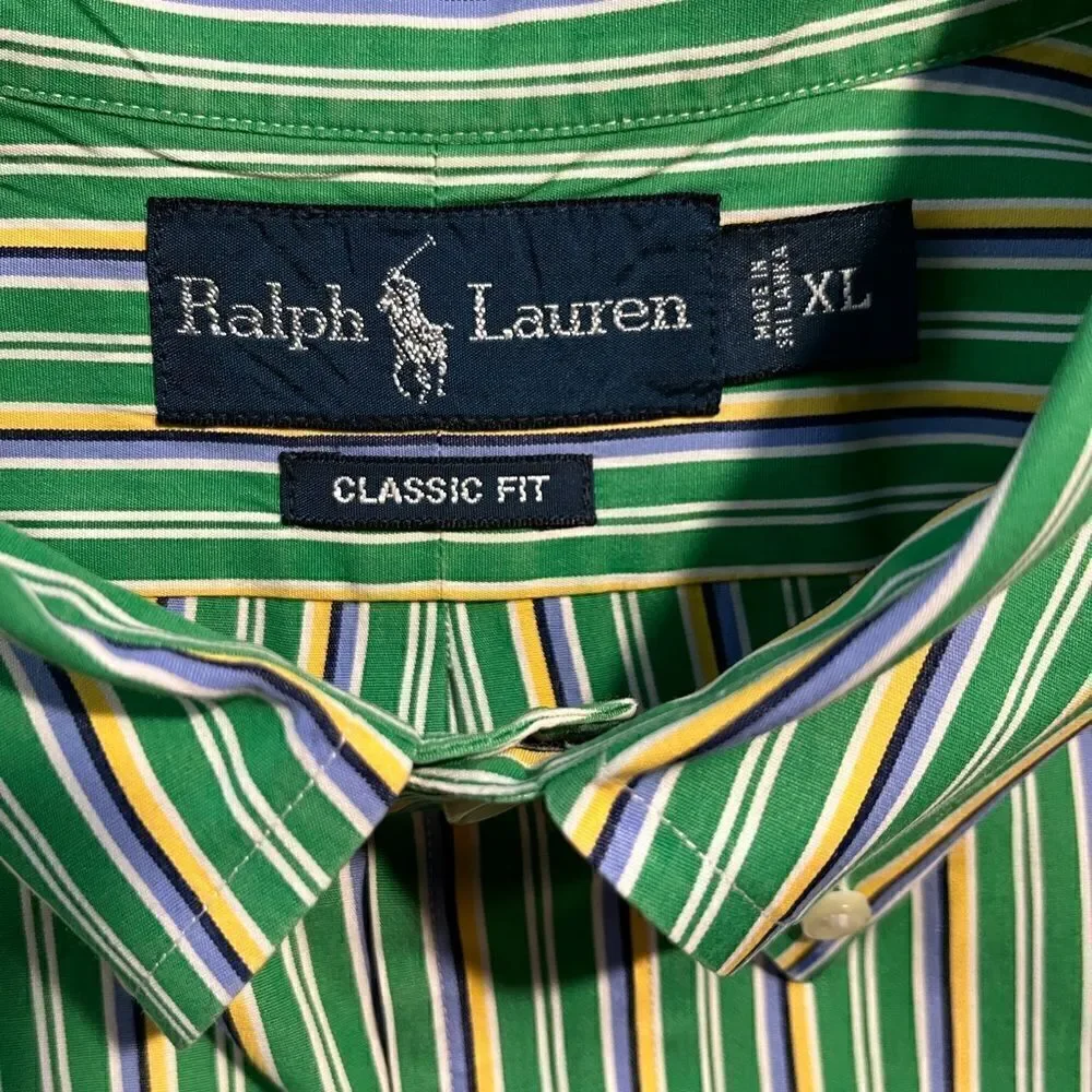 NWOT Polo by Ralph Lauren Colorful L/S Casual Button Down Classic Fit XL